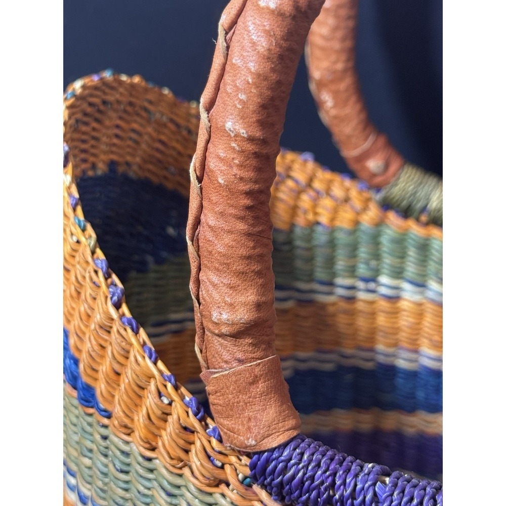 African Bolga Basket U Shopper Tote Basket - Picture 14 of 16
